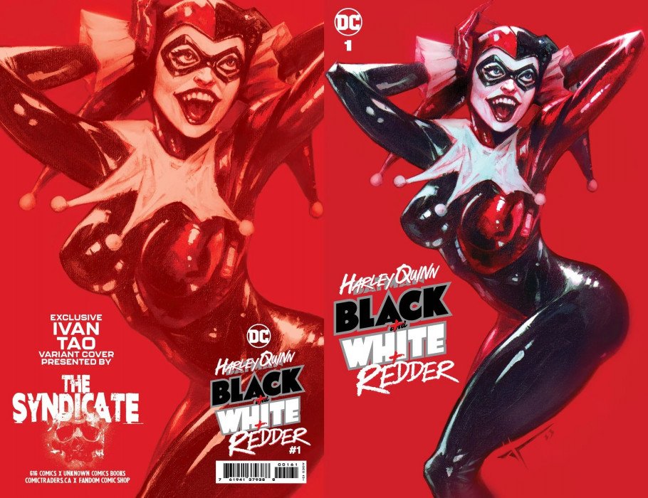 Harley Quinn Black + White + Redder #1