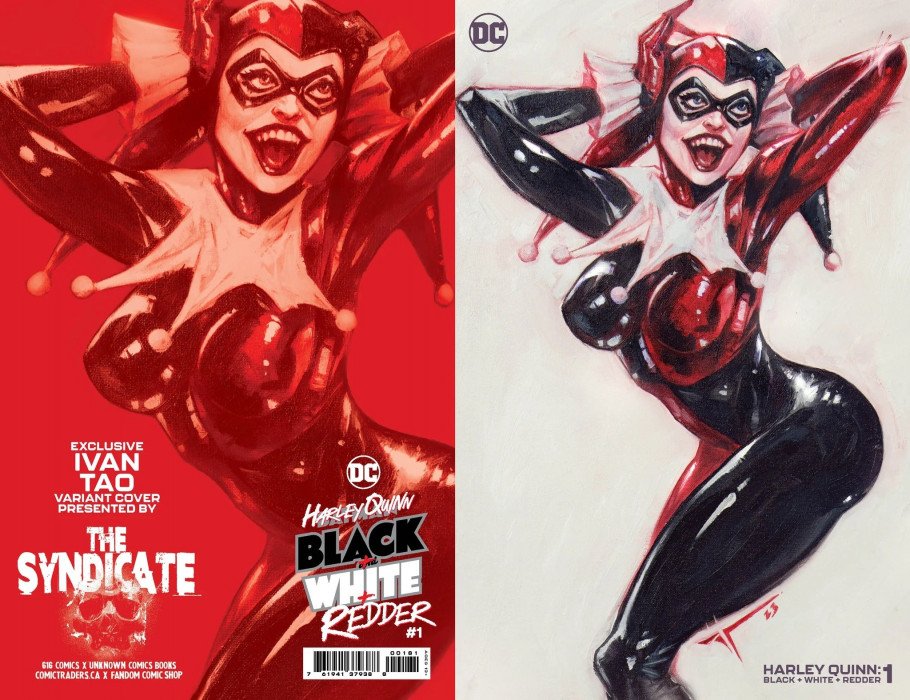 Harley Quinn Black + White + Redder #1